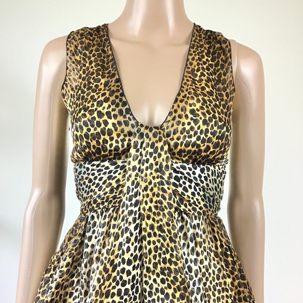 Doce & Gabbana Animal Print Silk Blouse